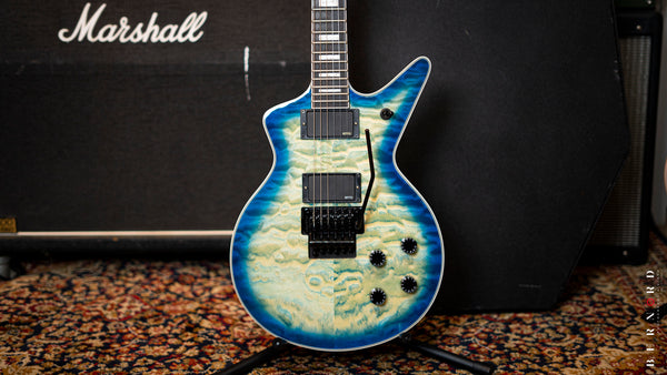 Dean Cadillac Select Quilt Top Floyd Ocean Burst With EMG Pickups, Floyd Rose Special & coffin Case.