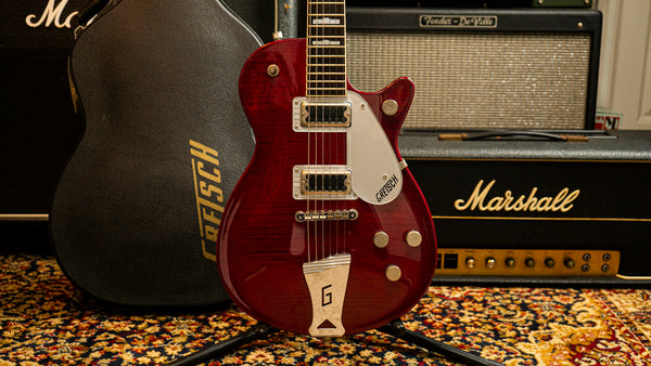 Gretsch New Jet G6114 - Translucent Red Flame Top Made in Japan