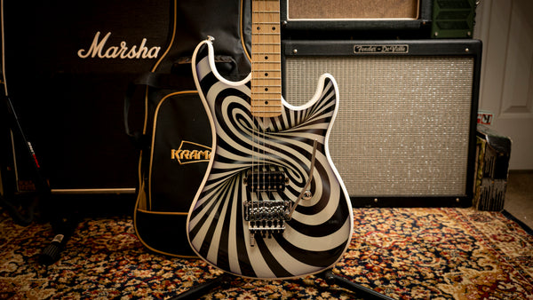 Kramer The 84 Custom Graphics "The Illusionist" EVH D-Tuna Electric Guitar (with Gig Bag)