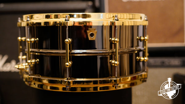 Ludwig LB417BT "Brass On Brass" Black Beauty 6.5x14" 10-Lug Brass Snare Drum with Tube Lugs, Brass Hardware 2003 - Present - Black Nickel-Plated